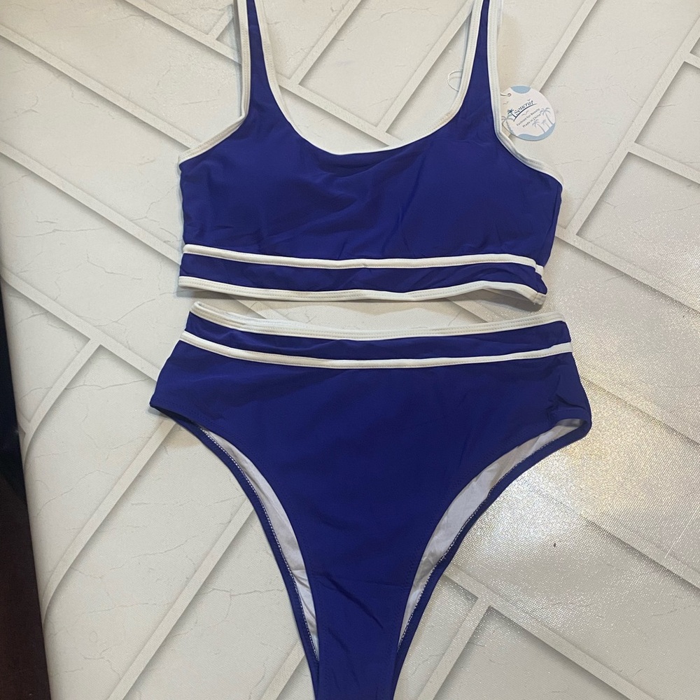 NWT Blue Bikini Set, Size Large